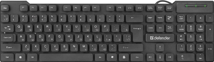 Клавиатура Defender Element HB-190 USB RU черный