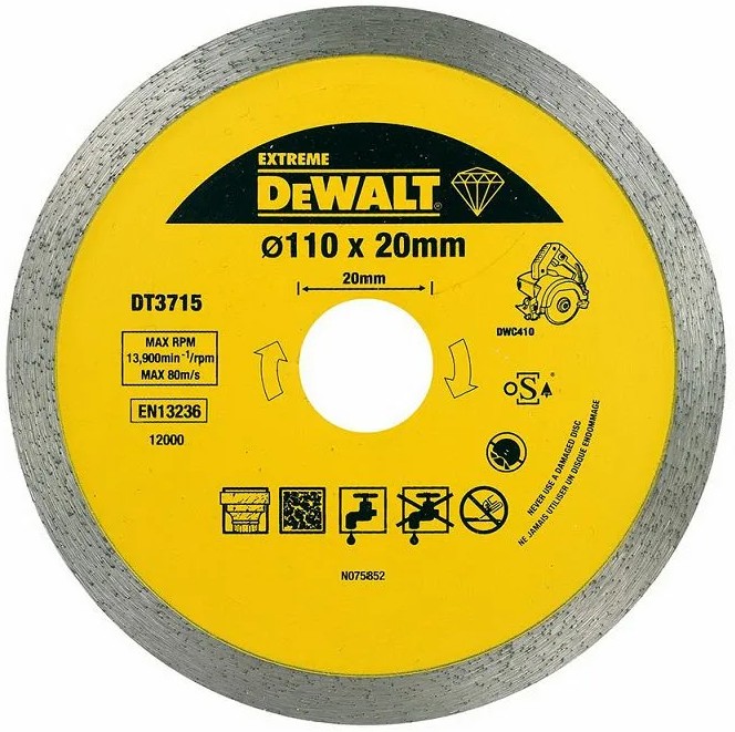 Диск отрезной DeWalt DT3715 110х20 мм