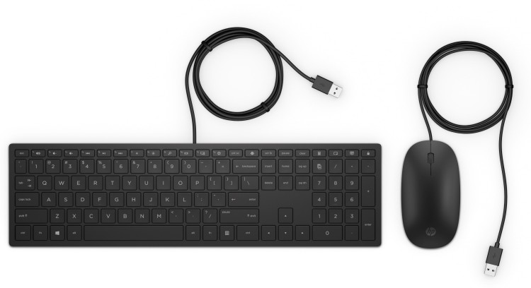 Клавиатура HP 400 4CE97AA черный + мышь