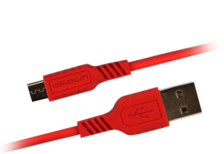 Кабель CROWN USB - micro USB 1 м CMCU-002M красный
