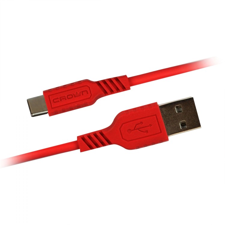 Кабель CROWN USB - USB Type-C 1 м CMCU-002C красный