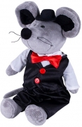 Мягкая игрушка SOFTOY Мышь в костюме 36 см