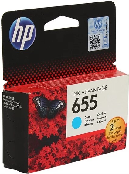 Картриджи HP CZ110AE 655 голубой