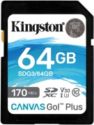 Карта памяти Kingston Canvas Go Plus SDG3/64GB 64Gb
