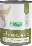 Корм Nature's Protection Beef&Turkey Hearts говядина и сердца индейки 800 г